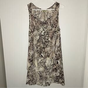 NWT New Show Me Your MuMu Leopard Snake Print Hi Low Tank Top Size M